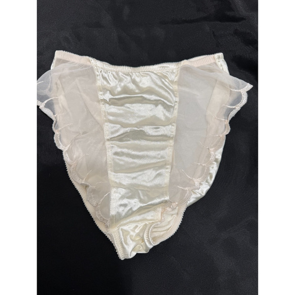 Vtg 90s Victoria's Secret Second Skin High Cut Brief Panties L Liquid Satin New - Picture 1 of 5